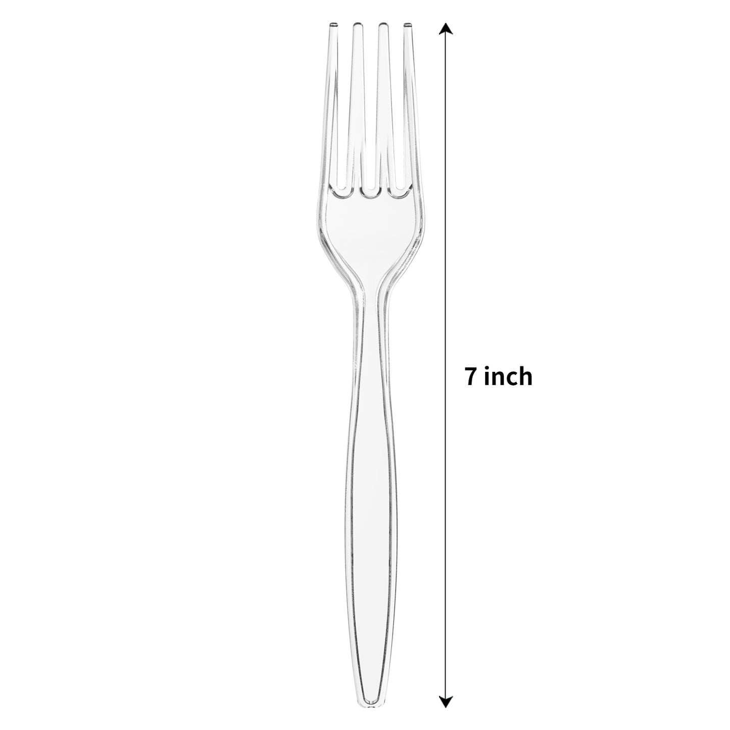 Plastic Forks Heavy Duty, Clear Disposable Party Supply, Pack of 80
