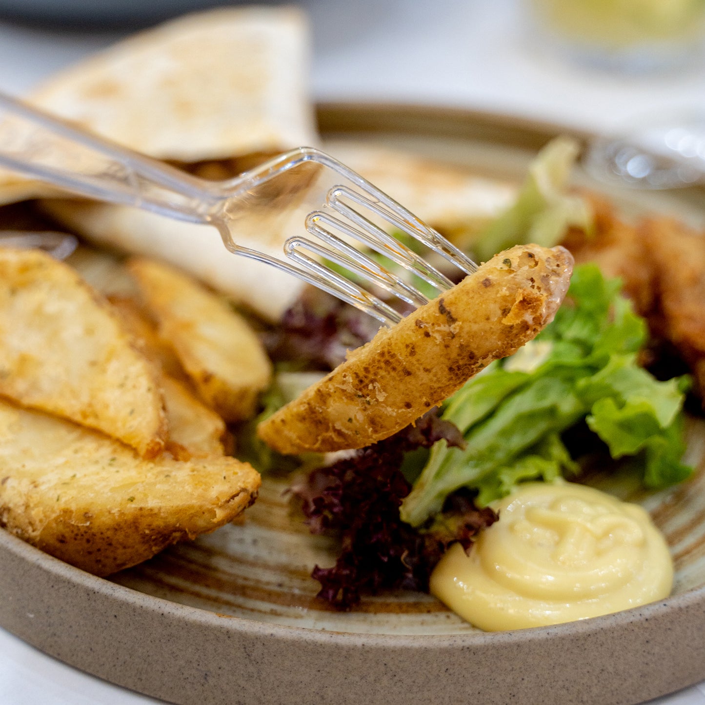 Plastic Forks Heavy Duty, Clear Disposable Party Supply, Pack of 80