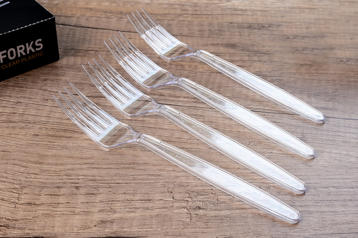 Plastic Forks Heavy Duty, Clear Disposable Party Supply, Pack of 80