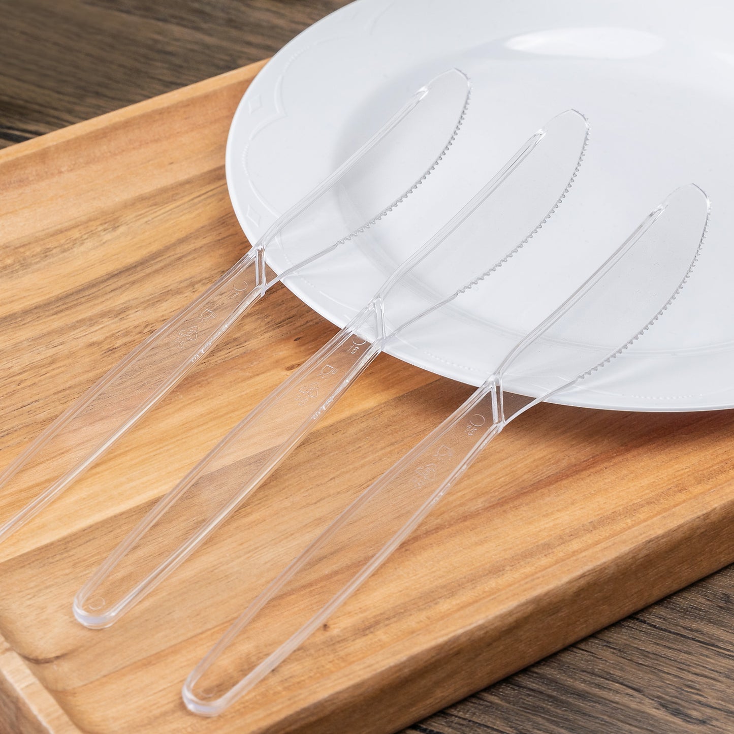 Plastic Knives Heavy Duty Clear, Plastic Utensils, 400 Count